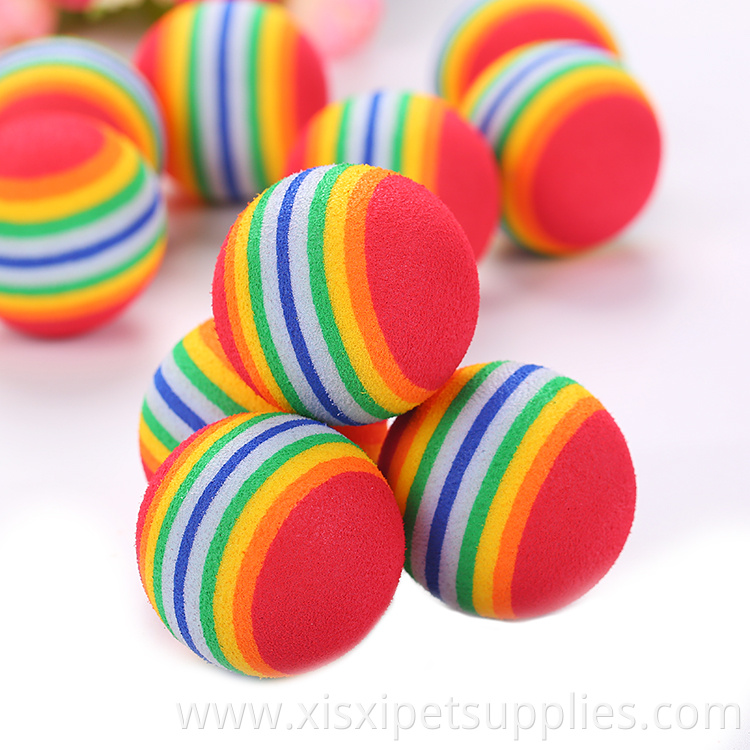 2019 wholesale rainbow color EVA cat ball